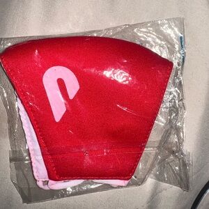 Door dash Red Neoprene Face Mask with Pink Accent